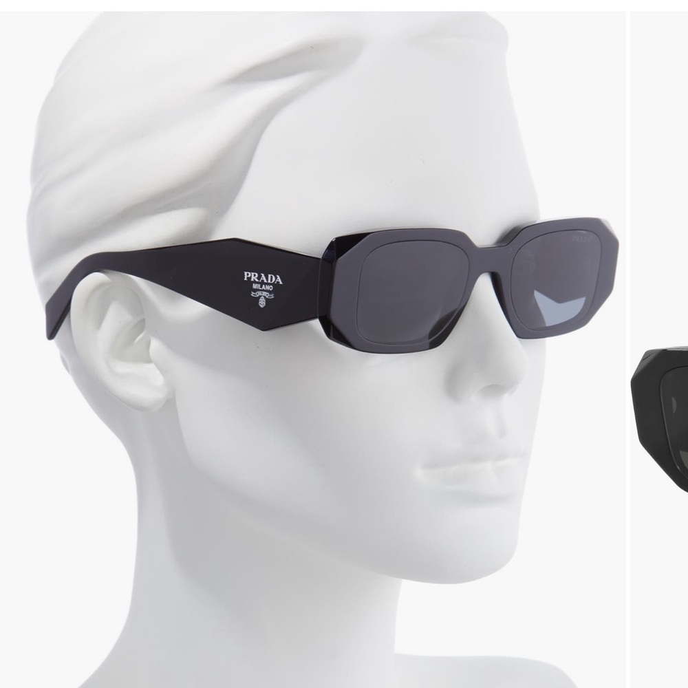 Prada Black Rectangular Sunglasses - SELLING FULL PRICE $548